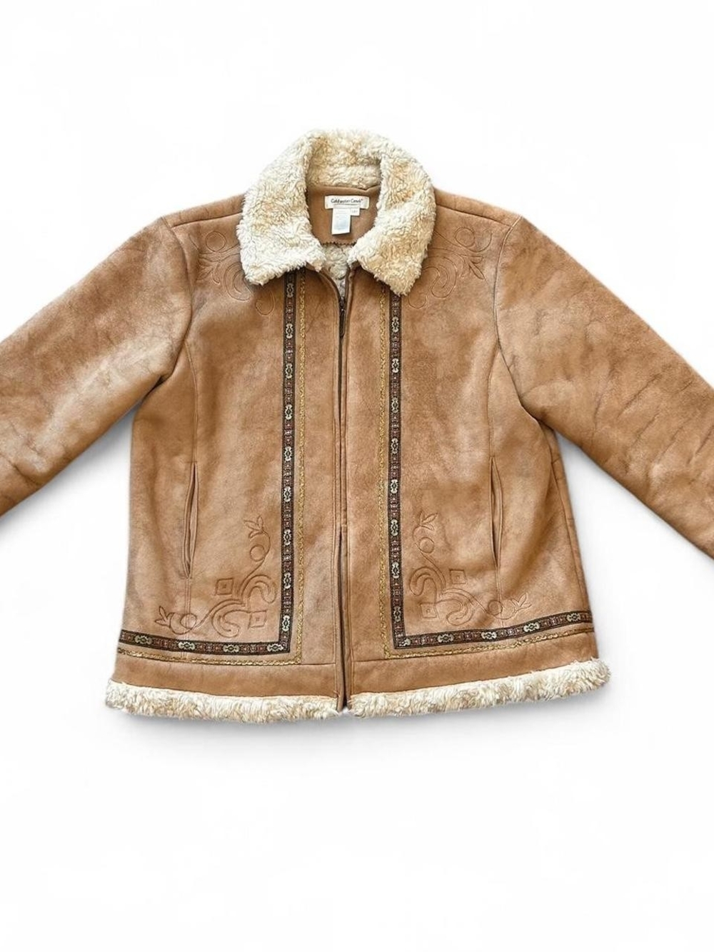 Warm Faux Shearling Trim Jacket